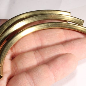5x95mm Rohmessing Gebogene Röhrchen, Röhren charms, Geschwungene Röhren, Röhren Halskette, Halskette Anhänger, Halsband, Rohmessing Rohmaterial, CHK636