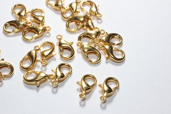 Necklace Gold Filled Silver Findings clasps lobster clasp gold safety 12mm