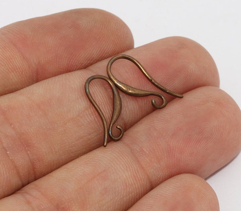 8x15mm Antique Bronze Earring Hooks Fish Hooks Ear Wires Etsy