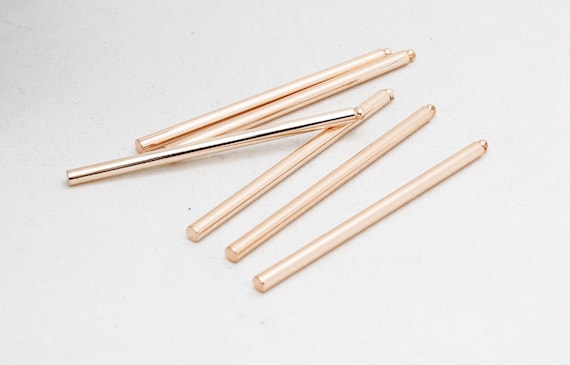 Bar Pendant 3x60mm Raw Brass Bars PND33 Bar Necklace Raw Brass Findings Long Bar Connectors Brass Jewelry Necklace Pendant