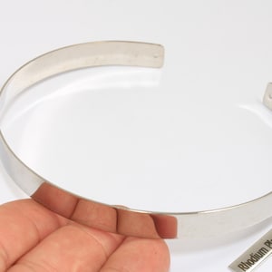 10x260mm Rhodium Plated Choker, Choker Band, Flat Choker Necklace, Minimalist Choker, Adjustable Choker, Silver Plated Findings, CHK65