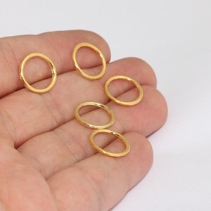 14mm 24k Shiny Gold Closed Ring, Circle Connector, Gold Round Charms, Circle Connectors, Round Charms, Gold Plated Findings, AE292