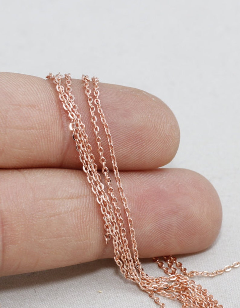 33 Feet 11x13mm Rose Gold Chain Tiny Rolo Chains Bulk Lot Etsy