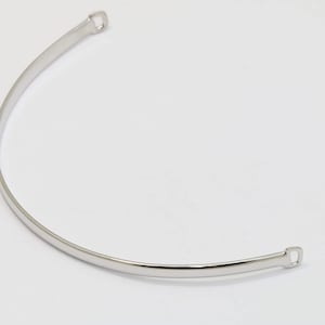 4x160mm Rhodium Plated Choker, Choker Band, Wire Choker Necklace, Minimalist Choker, Adjustable Choker, Silver Plated Findings, CHK70-3