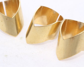 16-17mm Raw Brass Ring Setting, Chevron Ring, Raw Brass Statement Rings, Band Rings, Adjustable Rings, Raw Brass Findings, CHK172