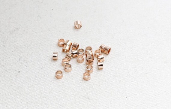 3mm 25pcs BRASS Rose Gold Metal Spacer Beads Earrings Bracelet Jewelry Findings