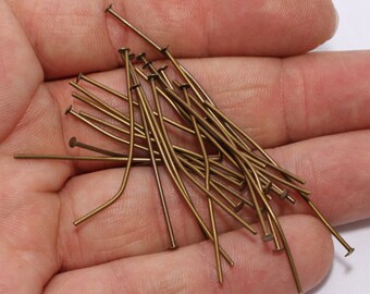 20 Ga 40mm Bronze Kugelnadeln, Schmuckkomponenten, KugelkopfNadeln für Perlen, Schmuckherstellung, Kugelnadeln, bronzefarbene Elemente, CLS20
