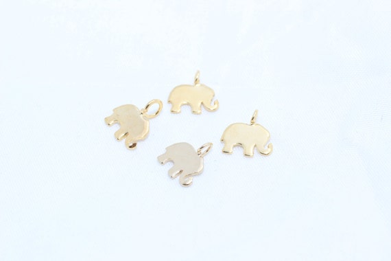 10 Pcs 8x10mm 24K Matt Gold Elephant 