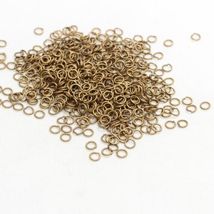 200 Pcs 23 Ga 4mm Anelli di salto placcati in bronzo, Connettore Bronzo, Anelli di salto aperti, Anelli salto in bronzo di massa, Forniture per la produzione di gioielli, FFJ, CLS29