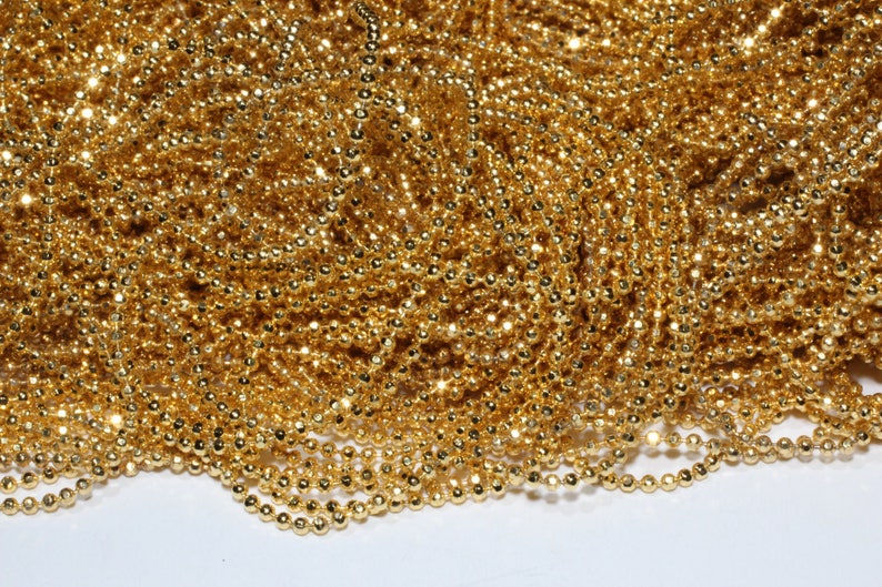 15mm 24k Shiny Gold Ball Chain Faceted Ball Chain Bulk Etsy