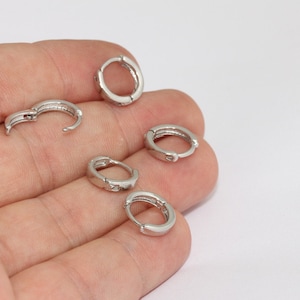 12x14mm Rhodium Plated Earrings, Leverback Earrings, Leverback Ear Hooks, Earring Findings, Earrings, Silver Plated Findings, FNL211