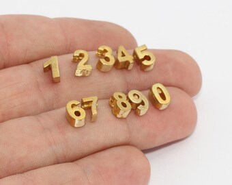 Numbers 1-25 Script NUMBER002BFS Stainless Steel Set of Number Charms 