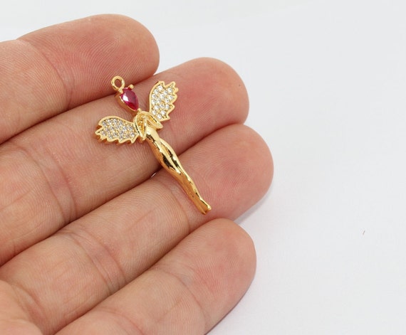 Angel charms gold Clearance