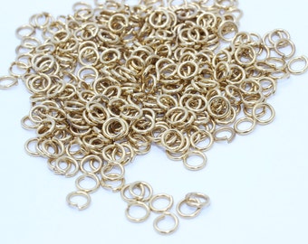 500 Pcs 17 Ga 7mm Raw Brass Jump Rings, Connecteur en laiton brut, Bagues de saut ouverts, vrac raw brass jump rings, bijoux fabrication fournitures, SFJ, HLS11