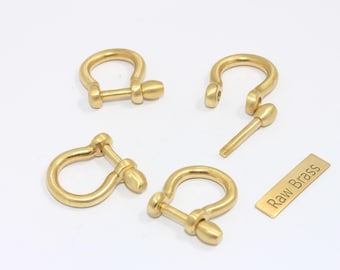 21x25mm Raw Brass Shackle Clasp, Nautical Bracelet Clasps, Anchor Bracelet, Sailor Bracelet Clasp, Raw Brass Findings, ZPR256