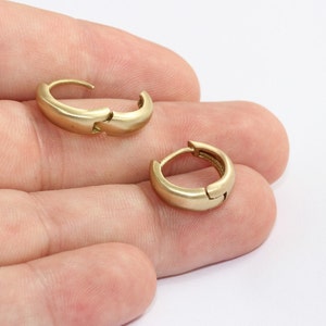 16mm Raw Brass Oorbellen, Kleine Leverback Hoepels, Medium Hoop Oorbellen, Ronde Oorbellen, Messing Earring Hoepels, Brass Earring Bevindingen, MLS639