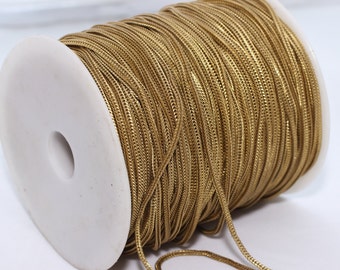 Cadenas de serpiente de latón crudo de 16,5 pies y 1,6 mm, cadenas de malla de latón, cadenas de cable, lote a granel de cadenas, cadenas para gargantillas, componentes de latón crudo, BXB90