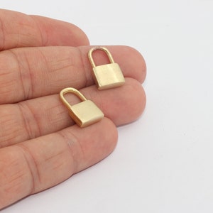 11x17mm Raw Brass Padlock Charms, Mini Lock Charms, Padlock Pendant, Lock Charm, Lock Pendant, Padlock Necklace, Charms, LC, BRT199
