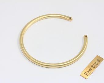 3,5 mm Rohmessing Armreif, verstellbarer Messing Armreif, Stapelarmband, minimalistisches Armband, Messingzubehör, CHK501
