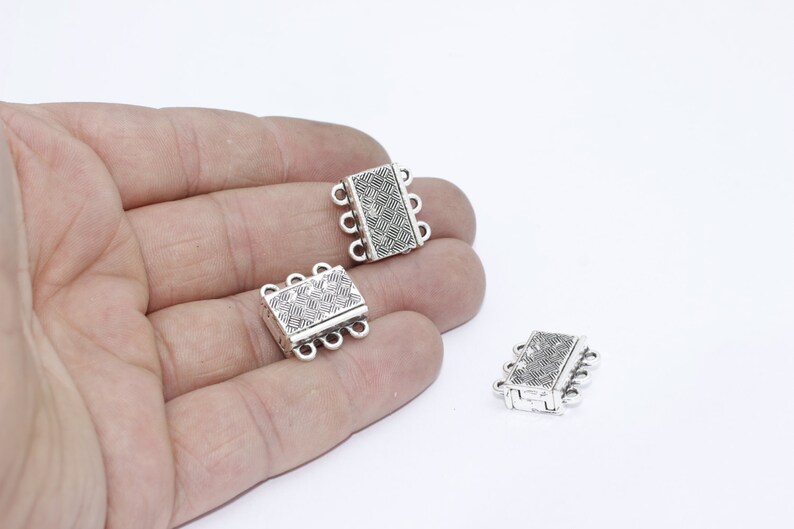 10 Sets 18mm 3 Loop Connector Multi Strand Clasps Necklace Etsy