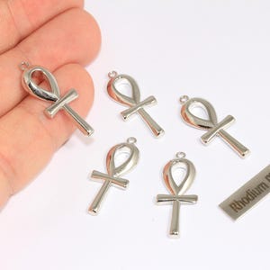 11 x 23 mm Gerhodineerde Ankh-bedels, Ankh-ketting, Ankh-bedel, gouden Ankh-bedel, Egyptische bedels, Ankh-hanger, XP127-1