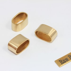 2 Pcs Inner Size 9x16,5mm Raw Brass Oval Ring, Connector, Joiners, Raw Brass Joiners, SOM305