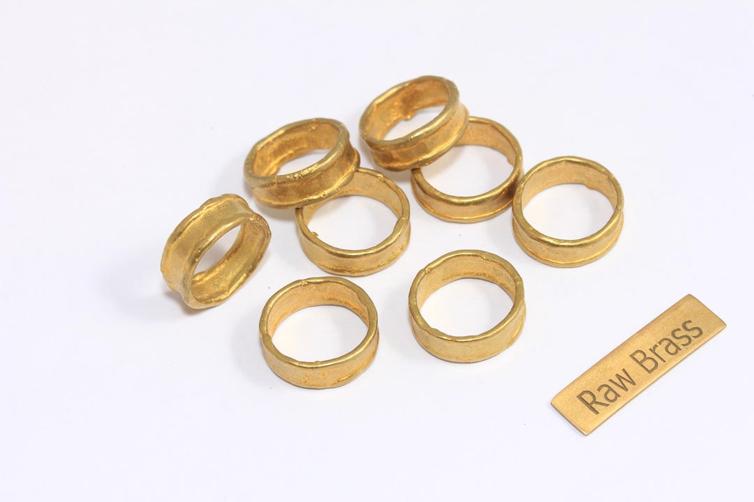 15mm Raw Brass Ring, Connector, Spacer Beads, Brass Hammered Rings ...