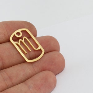 18x26mm 24k Matt Gold Scorpio Charms, Astrology Charms, Gold Scorpio Medallion, Scorpio Necklace Pendant, Zodiac Necklace, SZM, MTE1468
