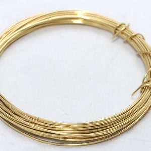20 Ga 30 Feet Half Hard Brass Wire , Wrapping Wire, Bulk Wire, Jewelry, Making Wire, Round wire , WR15