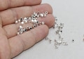 3mm Silver Plated Faceted Beads, Diamond Beads, Cube Beads, Silver Plated Spacer Beads, Tube Beads, Silver Plated Findings, Beads, BLS50