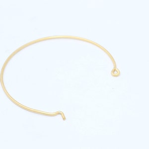 24k Shiny Gold Wire Bracelet, Expandable Bangle, Infinity Bracelet, Adjustable Bracelet, Bracelet Settings, Gold Plated Findings, CHK264