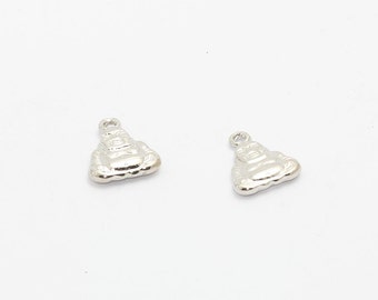 16x20mm Rhodium plateado Buda encanto, Buda colgantes, buda encantos, joyería de yoga, collar de meditación, hallazgos plateados de plata, MN, MTE1258