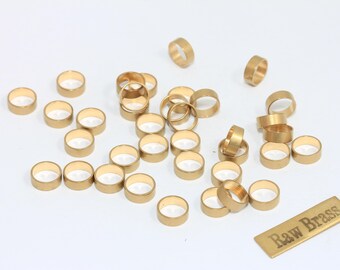3x8mm Raw Brass Closed Ring, Connectors, Circle Connector, Round Connector, Raw Brass Tubes, Raw Brass Findings, RK, KA31