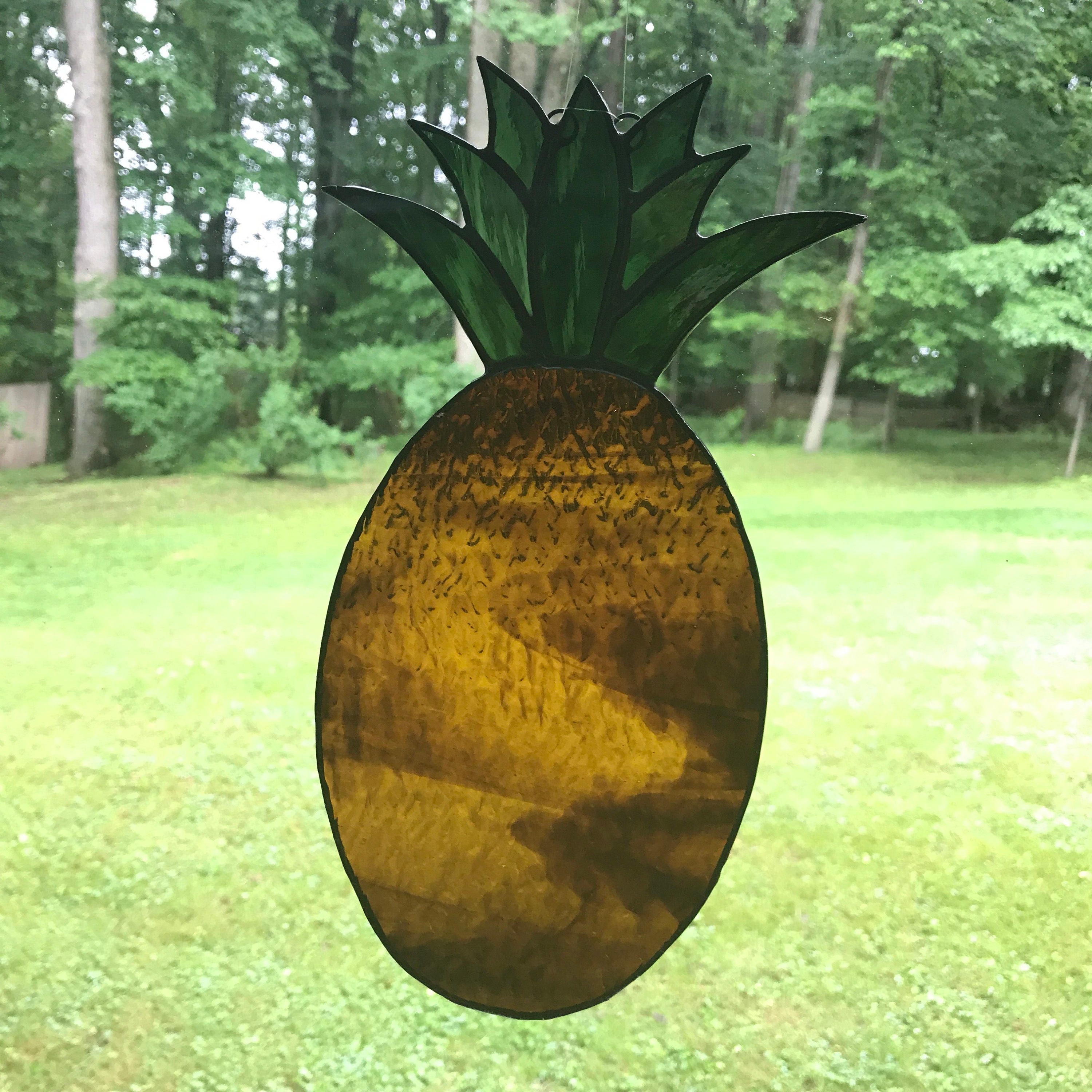 Stained Glass Pineapple Sun Catcher