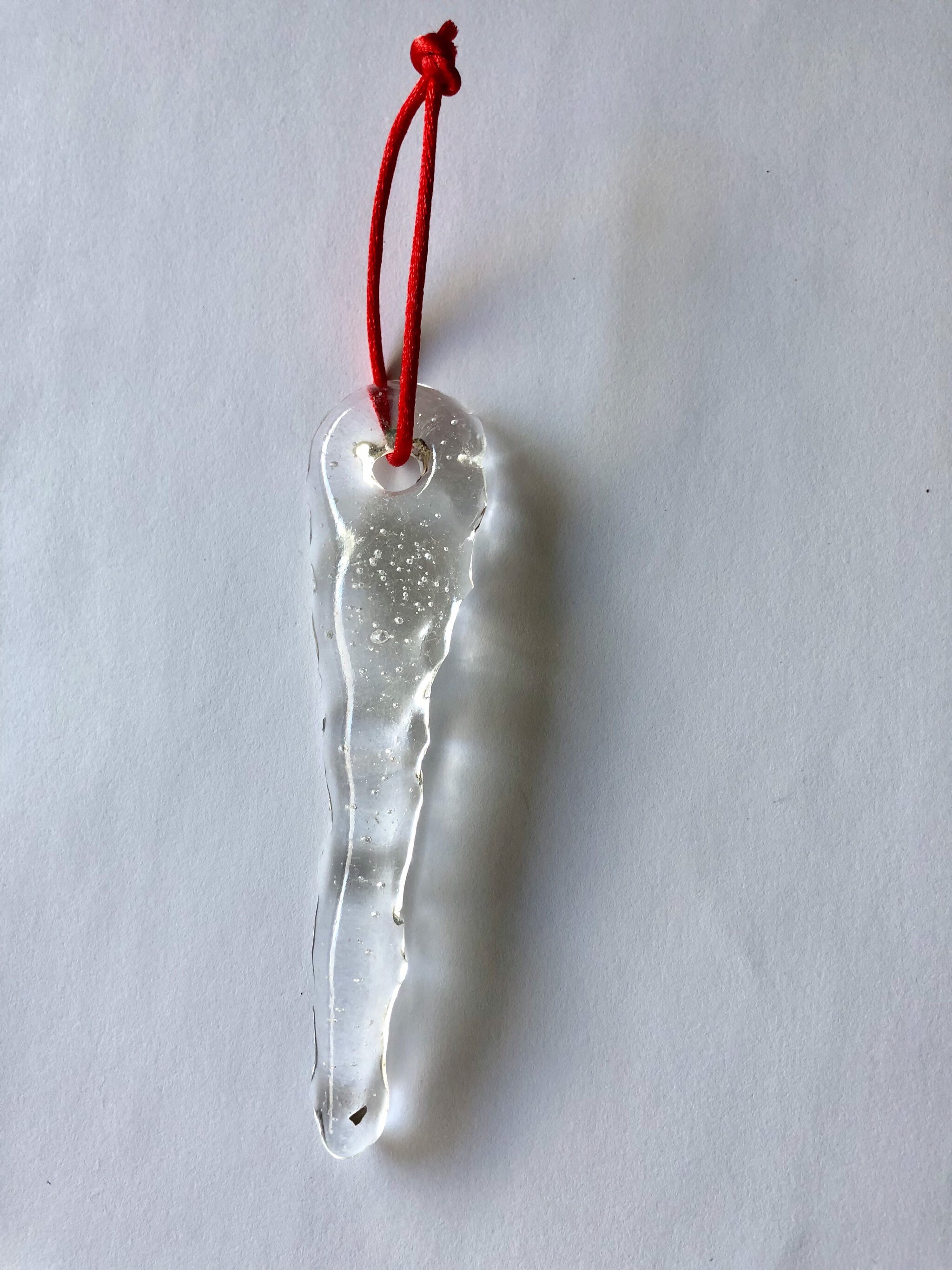 Icicles, Fused Glass Icicles, Christmas Ornaments