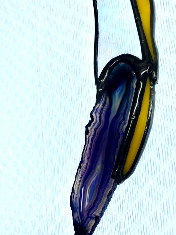 Spirit Feather with Agate Slice