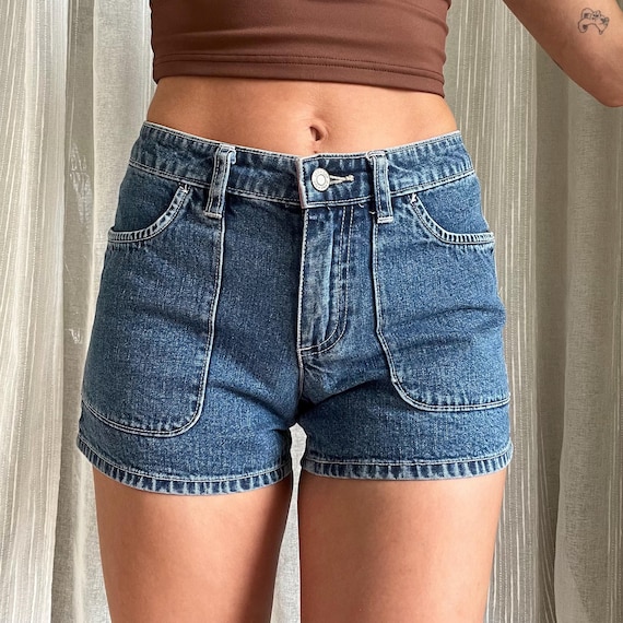 Denim Shorts Gap Summer Shorts Vintage 1990s Gap Blue Jean Mid