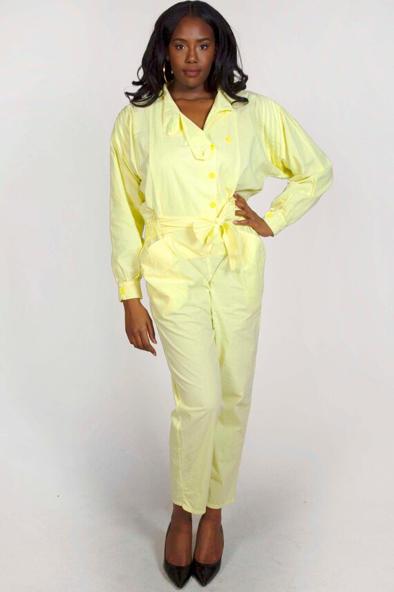 yellow work jumpsuit