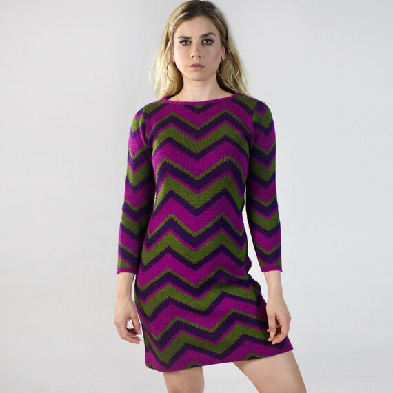 magenta sweater dress