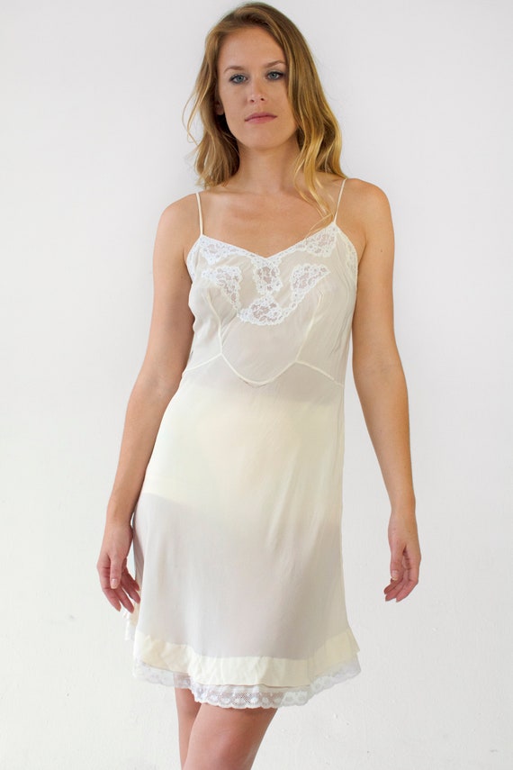womens white slip dress