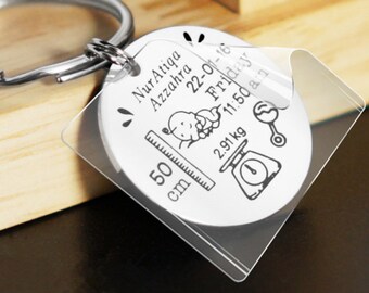 personalized baby keychain