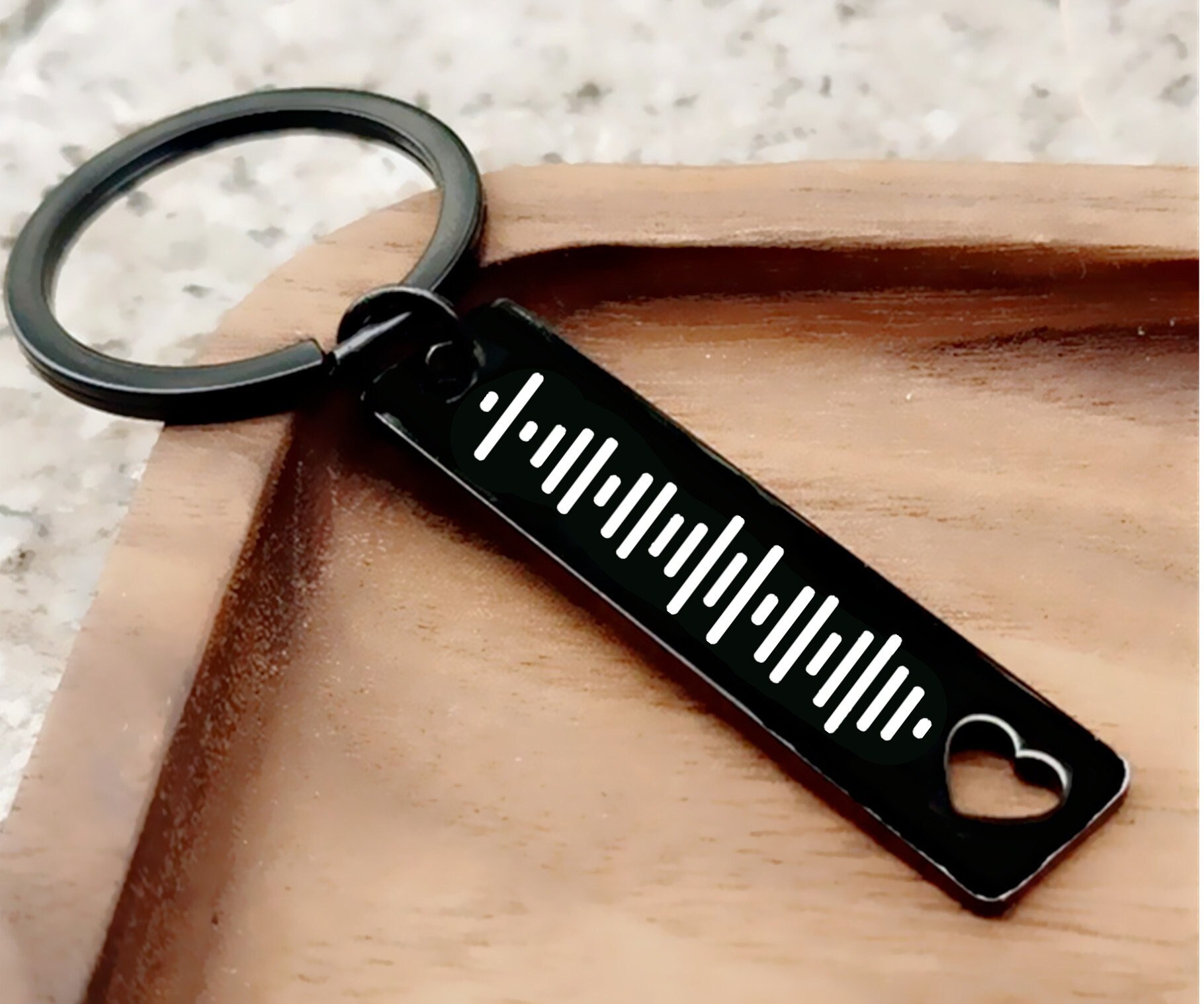 Custom Personalized Code Scan Music KeyChain Engraved Music Etsy