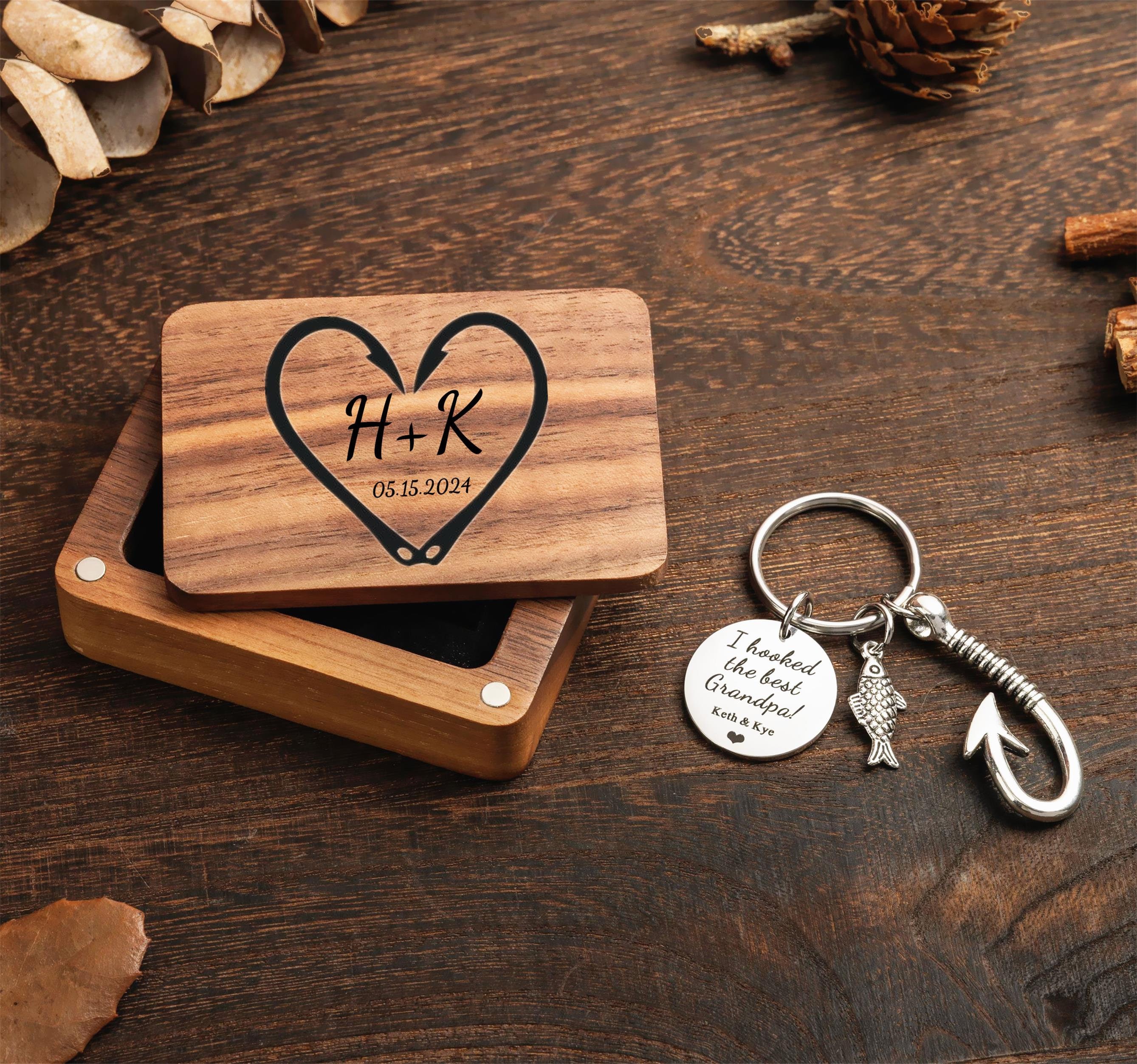 Custom Keychain,Personalized Fishing Keychain,Fishing Hook Keychain,Fishing Lure Keychain,Keychain Gifts For Him,Keychain For Father Husband