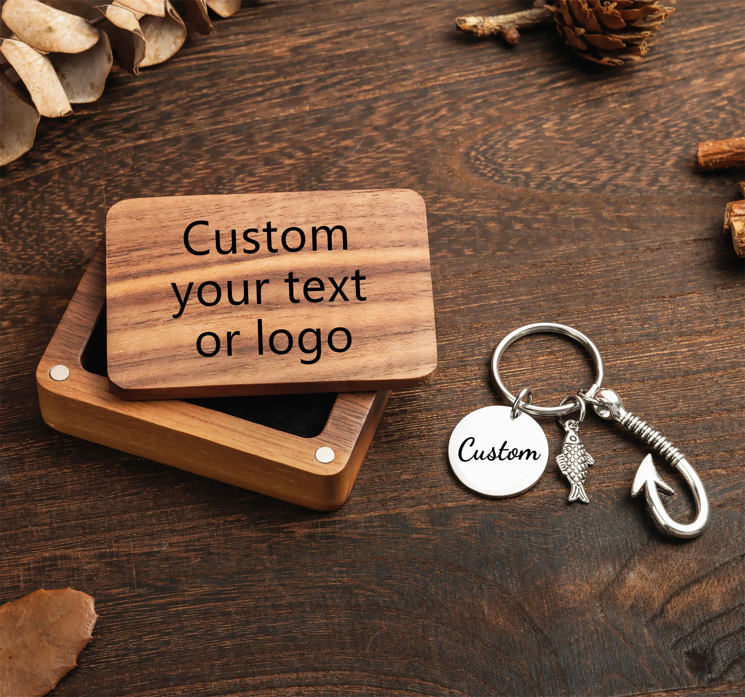 Custom Keychain,Personalized Fishing Keychain,Fishing Hook Keychain,Fishing Lure Keychain,Keychain Gifts For Him,Keychain For Father Husband