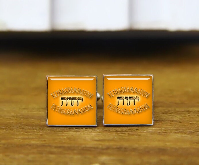 Personalized Cufflinks Custom Wedding Cuff Links /& Tie Clip Jw Cufflinks Tetragrammaton Cuff Links God Jesus Symbol Jw Jewelry