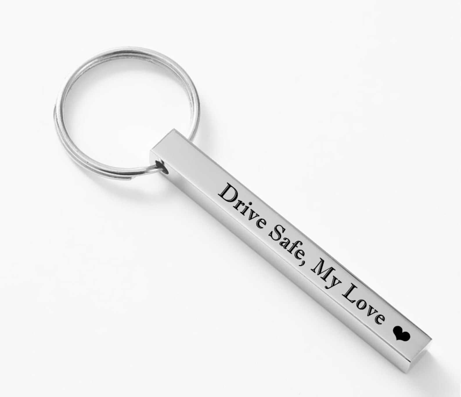 4 Sides 3D Bar Keychain Personalized Bar Keychain Engrave Etsy