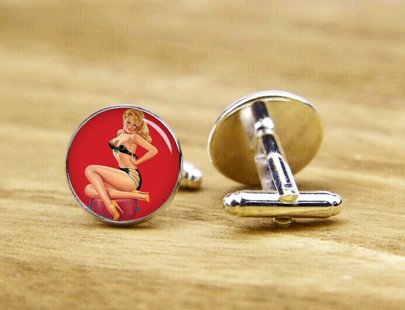 Paul Smith Naked Lady Cufflinks, Silverblue