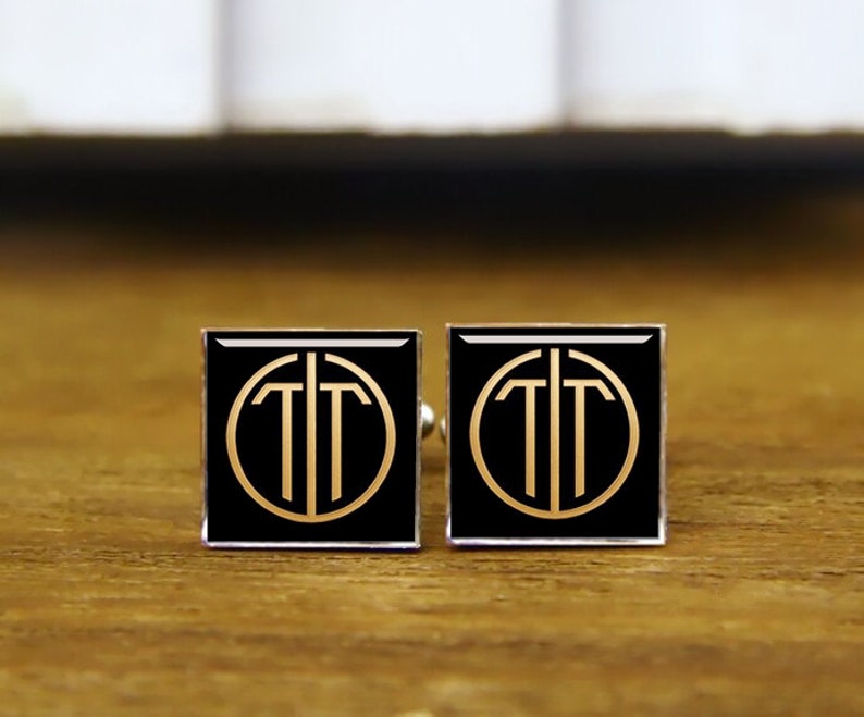Monogram Cufflinks Personalized Wedding Gifts Initials Cufflinks Groomsmen Gift Round Or Square Cufflinks /& Tie Clips Groom 2 Letters