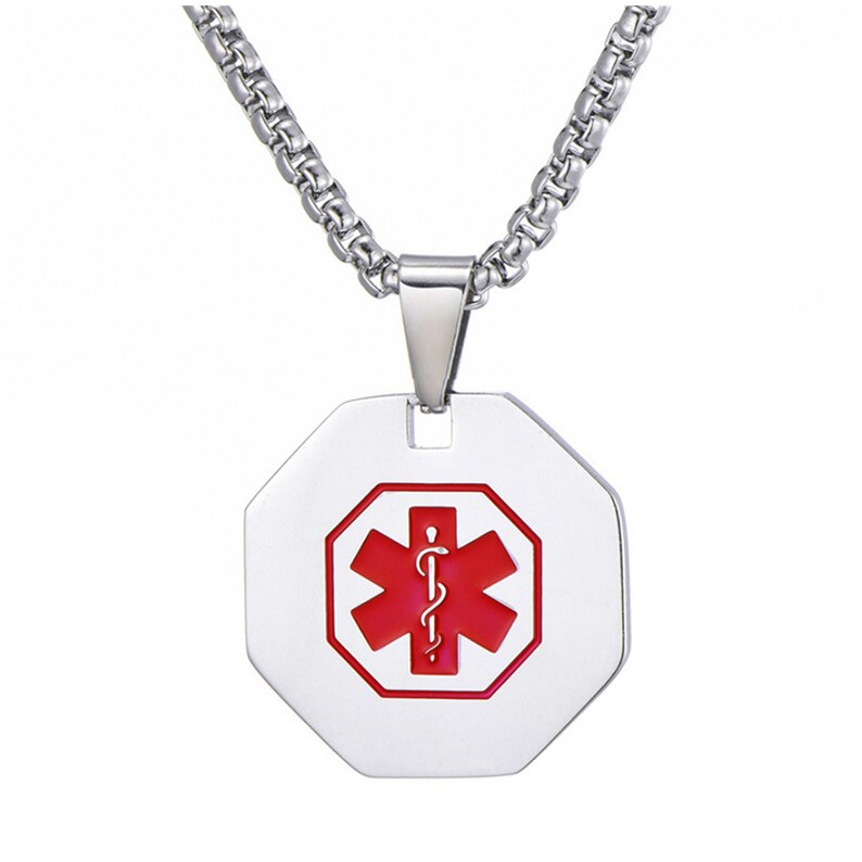 Custom Personalized Medical Necklace Engraved Medical Alert Etsy