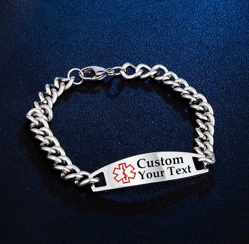 Custom Medical ID Bracelets Medical Emergency Bracelet Etsy